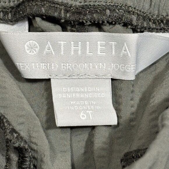 Athleta Textured Brooklyn Joggers Womens Size 6 Tall 6T Olive Green Athleisure - Picture 8 of 13